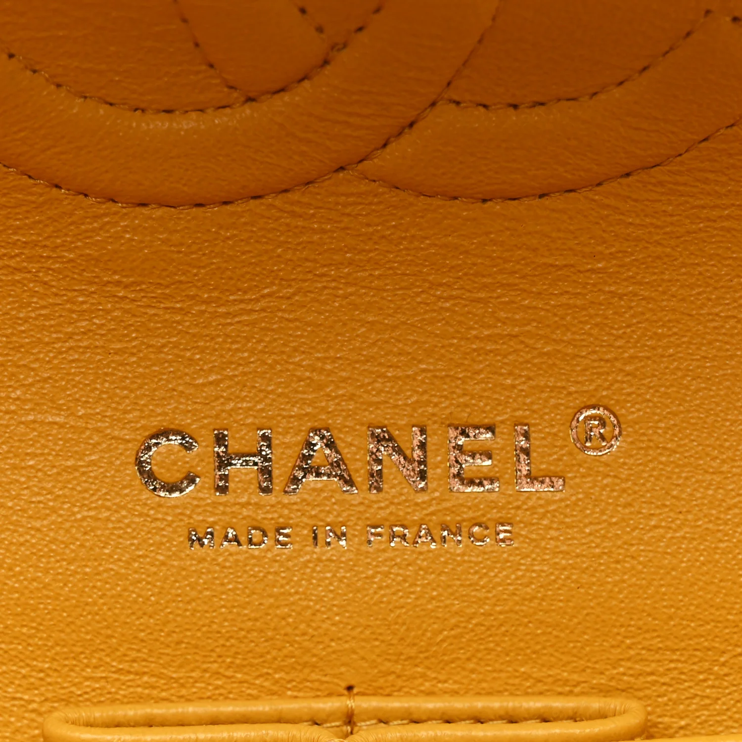 Caviar Quilted Medium Double Flap Yellow - Image 11