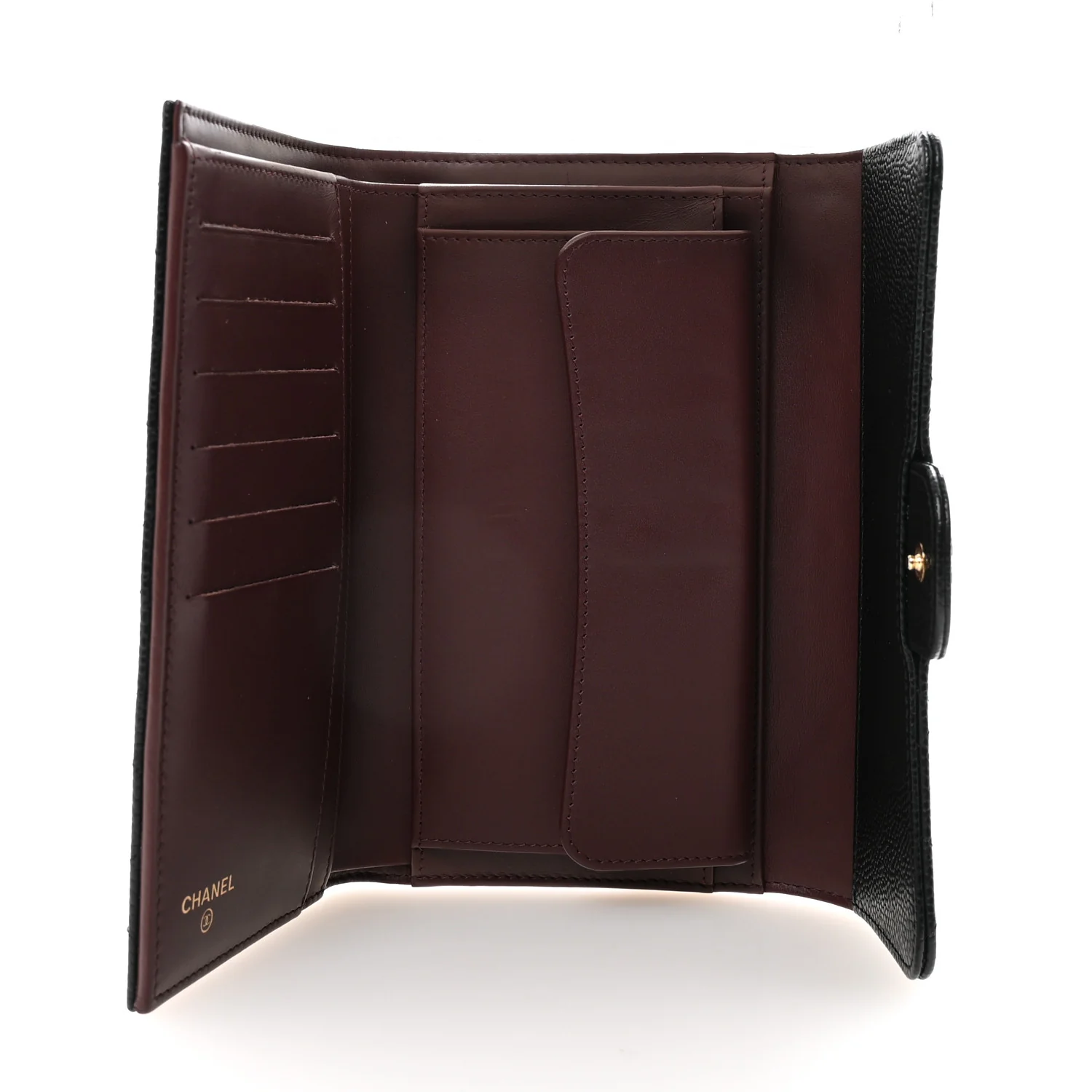 Caviar Quilted Medium Flap Wallet Black - Image 5