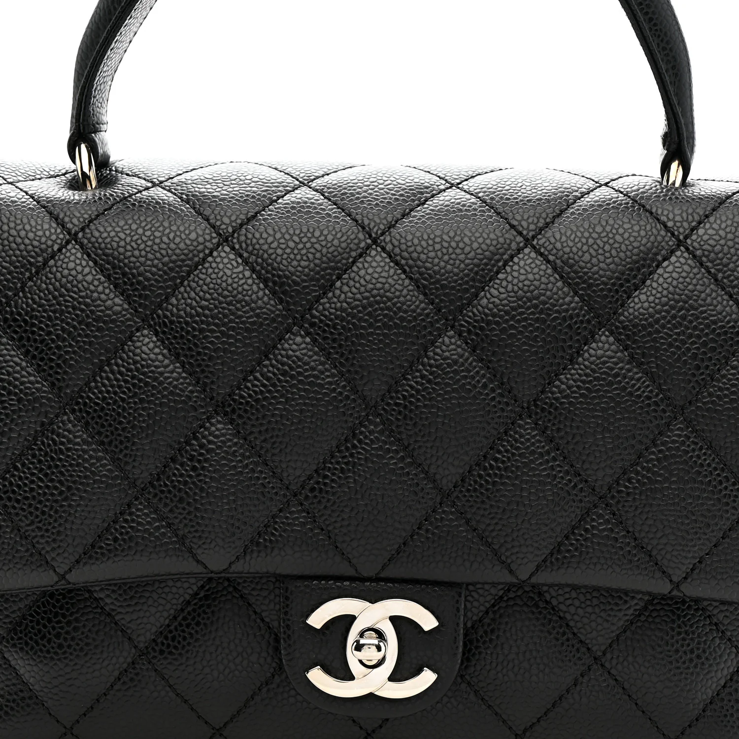 Caviar Quilted Medium Kelly Flap Bag Black - Image 8