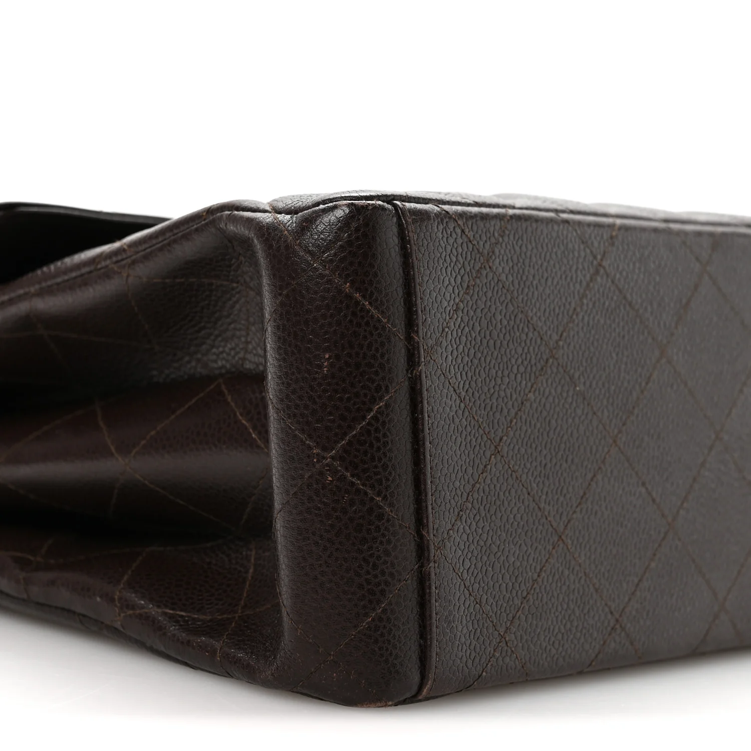 Caviar Quilted Medium Kelly Flap Brown - Image 10