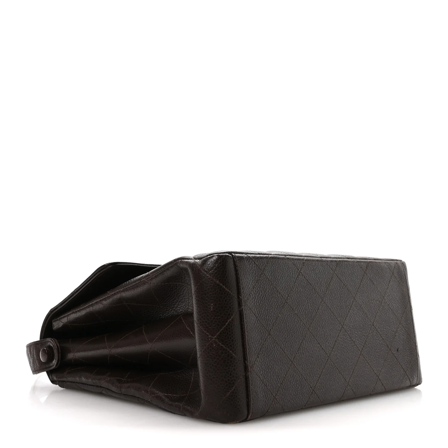 Caviar Quilted Medium Kelly Flap Brown - Image 4