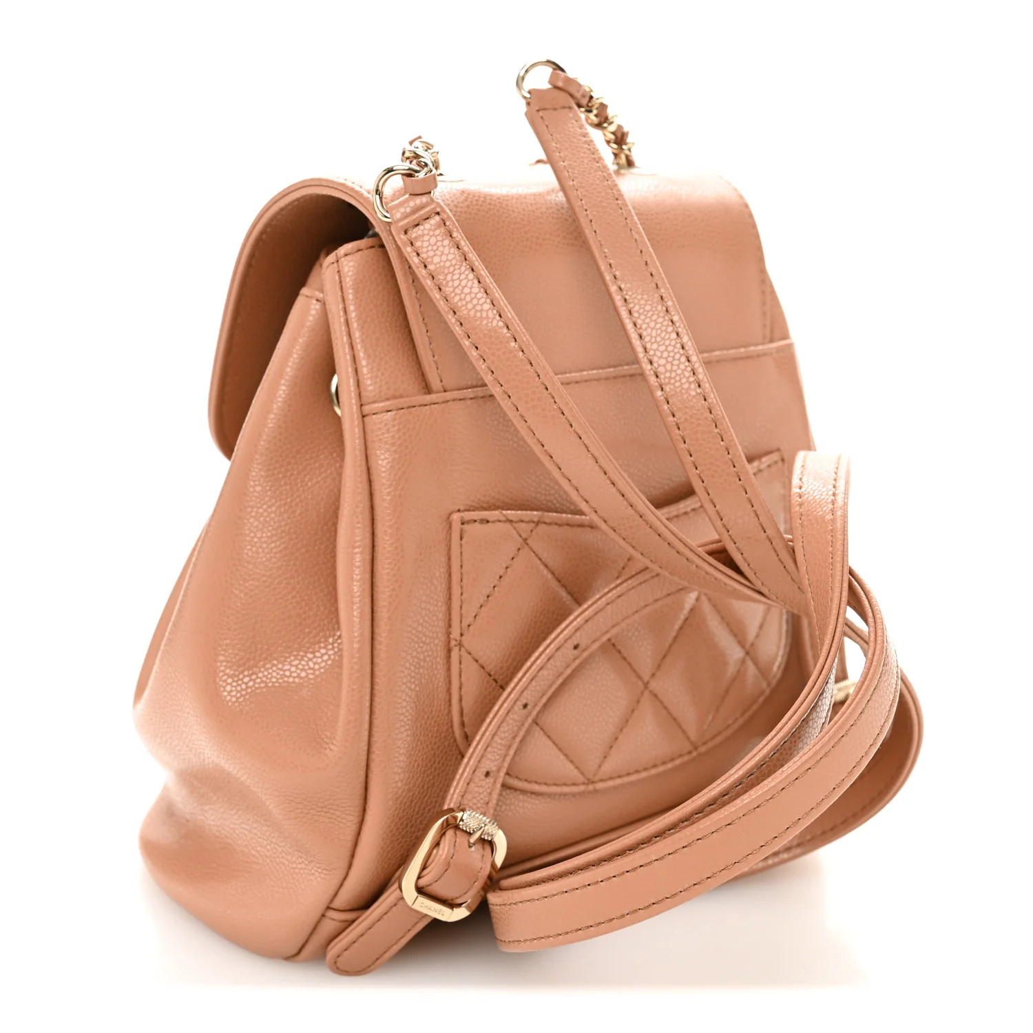 Caviar Quilted Mini Business Affinity Backpack Brown - Image 3