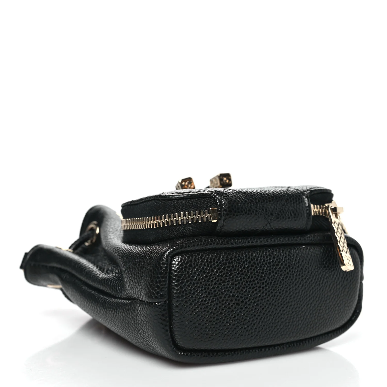 Caviar Quilted Mini CC Pocket Bucket Bag Black - Image 4