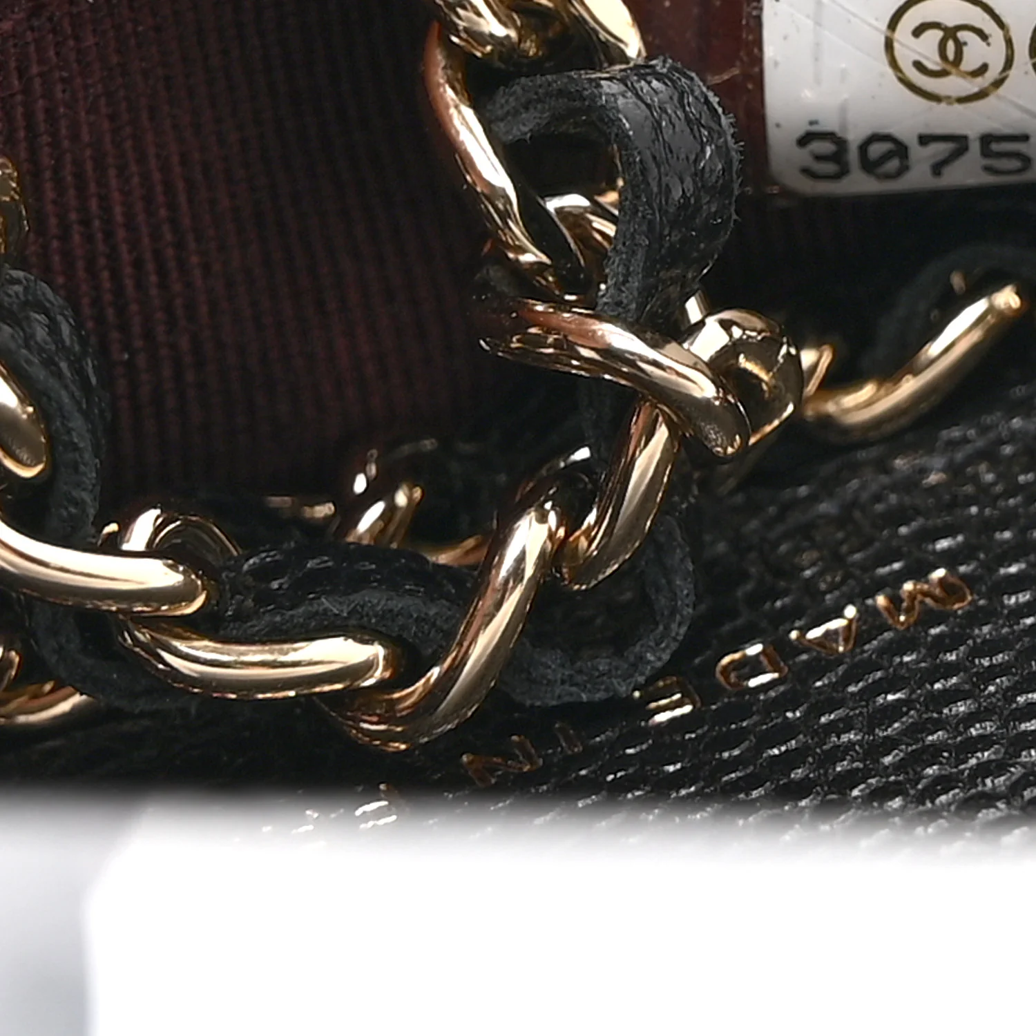 Caviar Quilted Mini Chain Belt Bag Black - Image 8