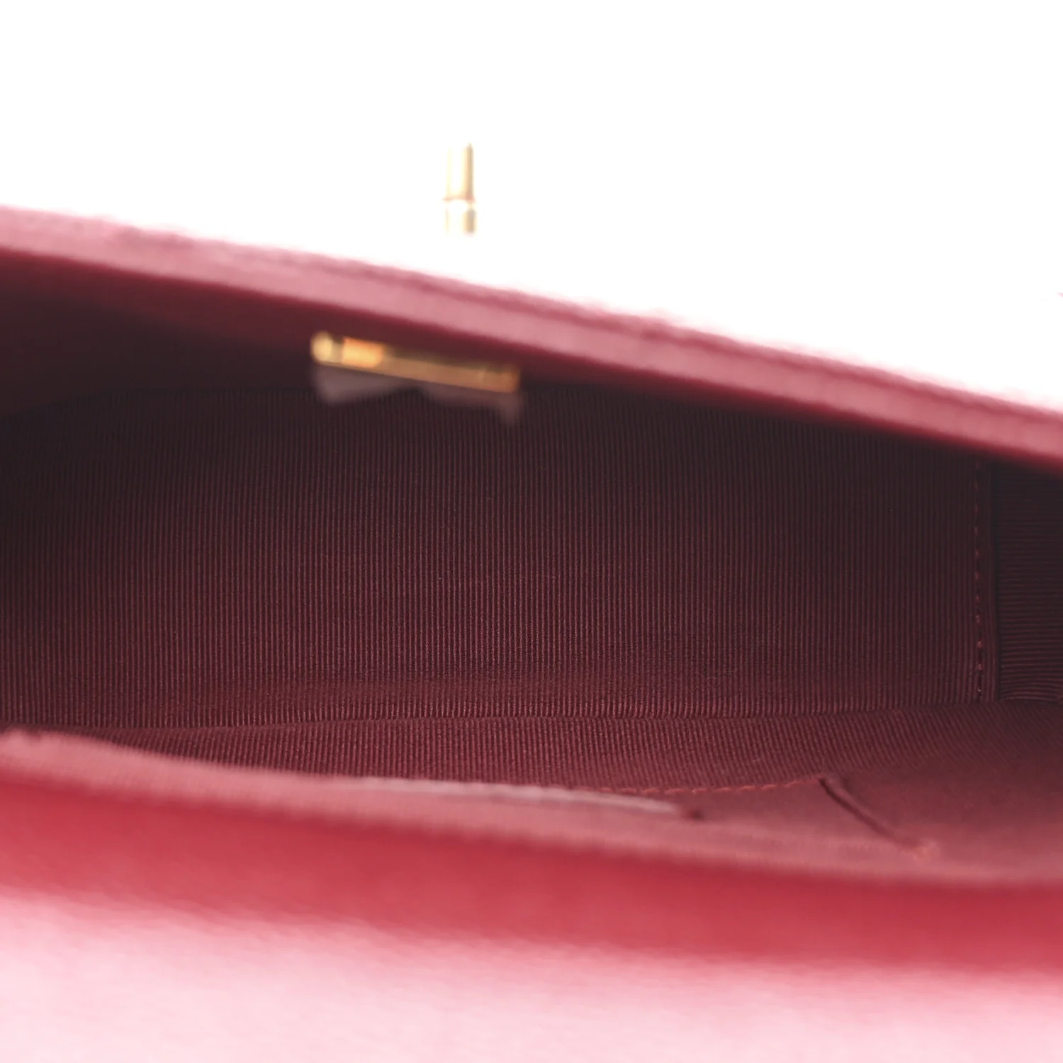 Caviar Quilted Mini Chain Soul Flap Burgundy - Image 5