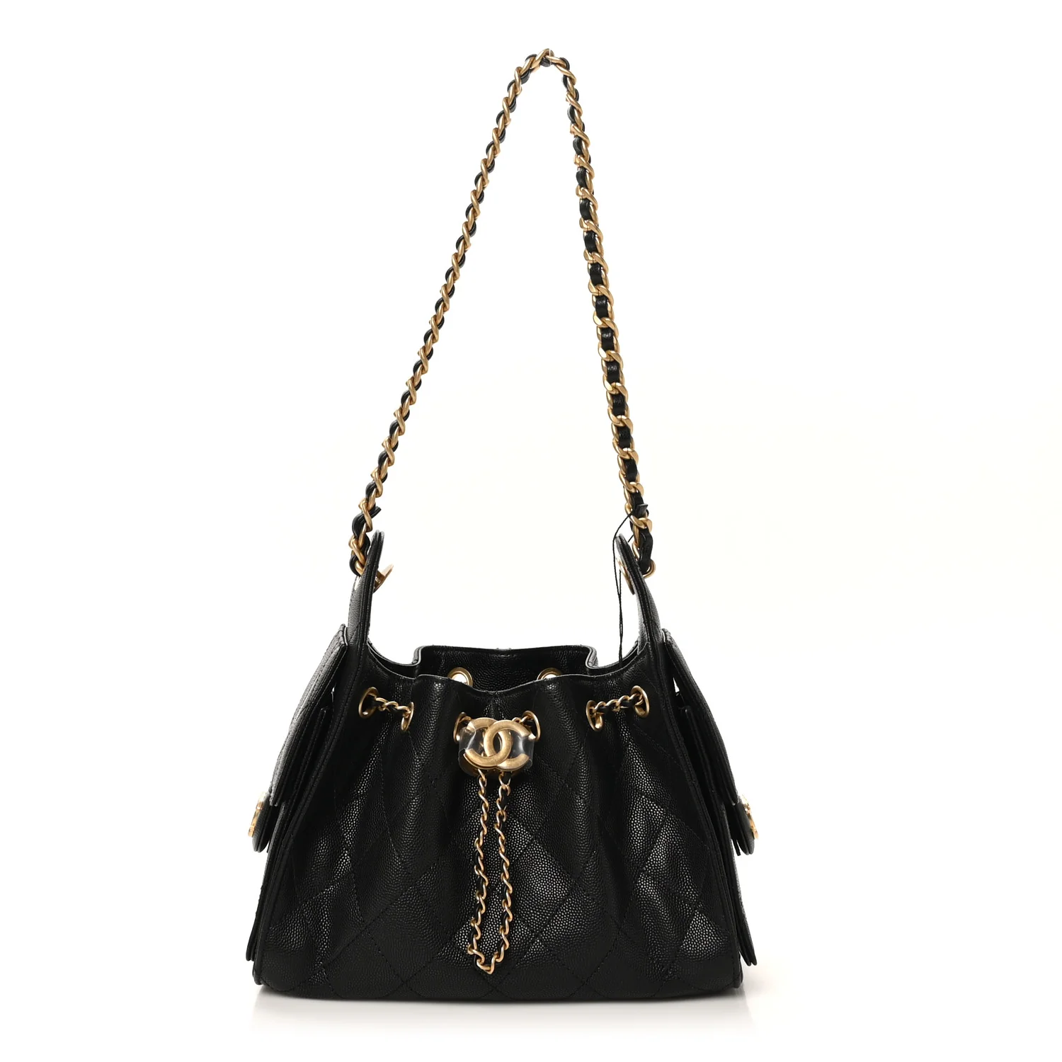 Caviar Quilted Mini Chanel 25 Handbag Black