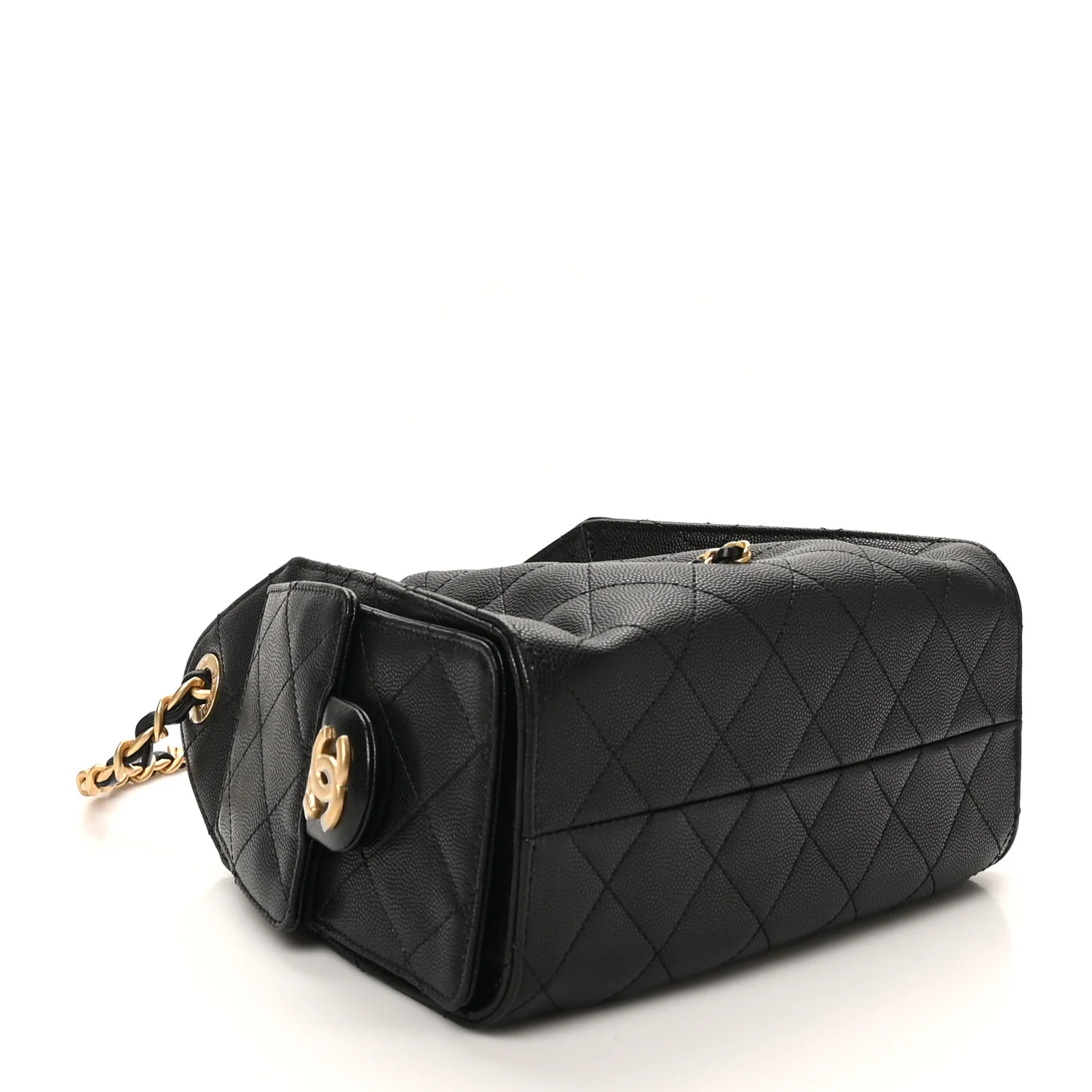 Caviar Quilted Mini Chanel 25 Handbag Black - Image 4