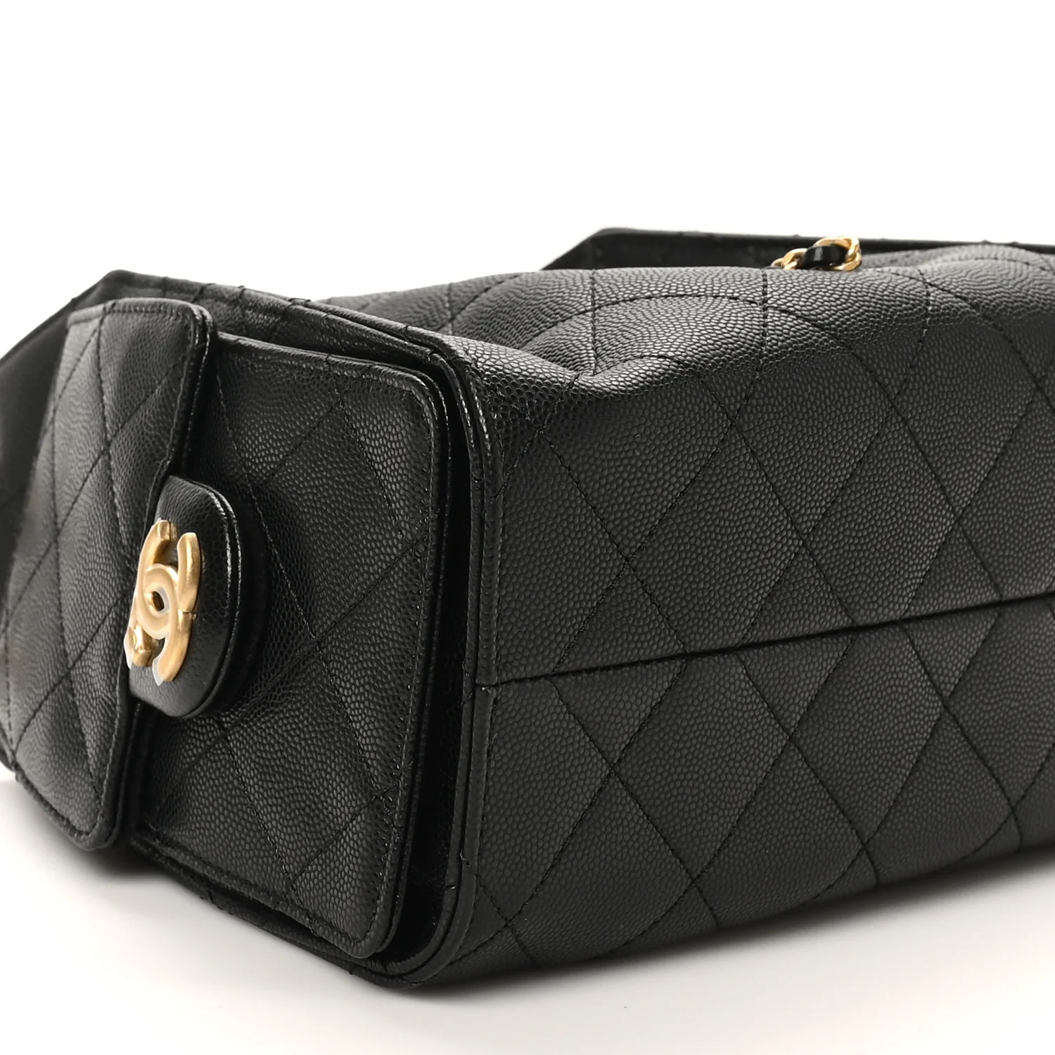 Caviar Quilted Mini Chanel 25 Handbag Black - Image 9