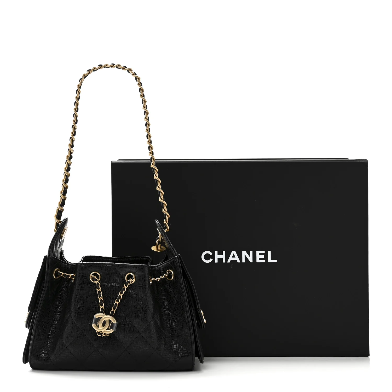 Caviar Quilted Mini Chanel 25 Handbag Black - Image 10