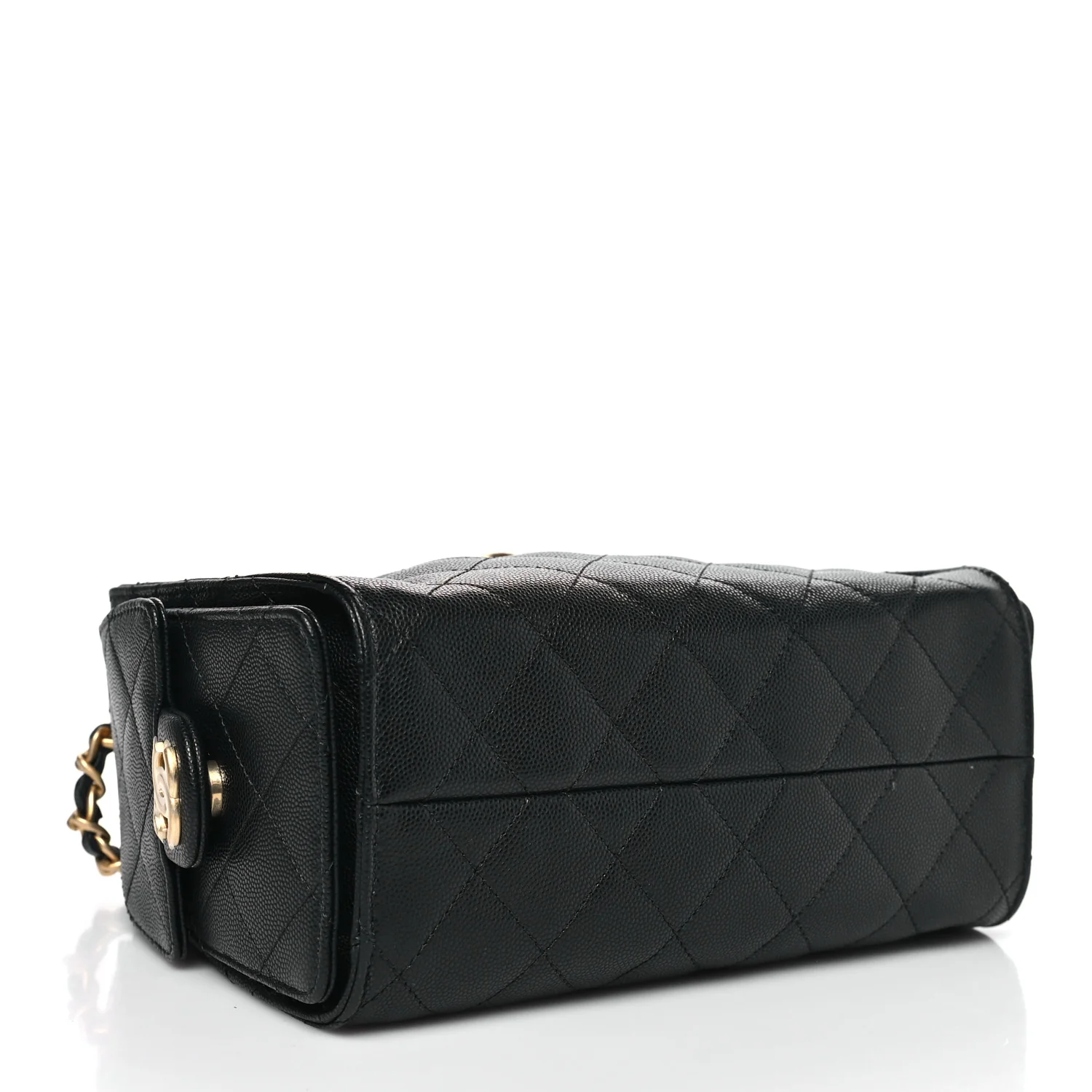 Caviar Quilted Mini Chanel 25 Handbag Black - Image 4