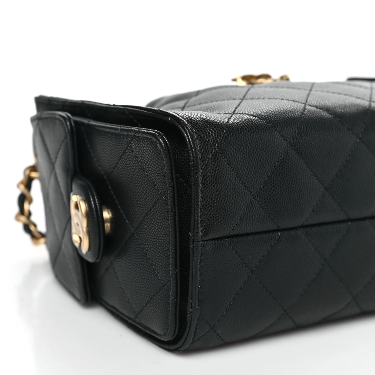 Caviar Quilted Mini Chanel 25 Handbag Black - Image 9