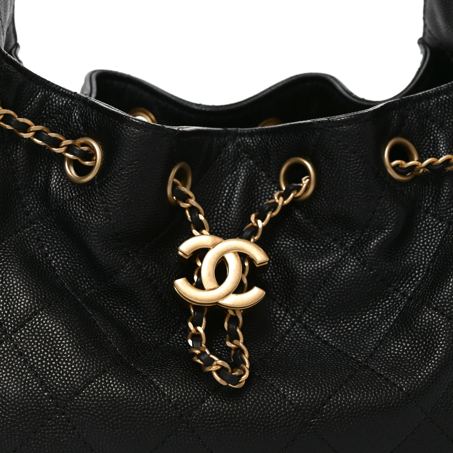 Caviar Quilted Mini Chanel 25 Handbag Black - Image 8