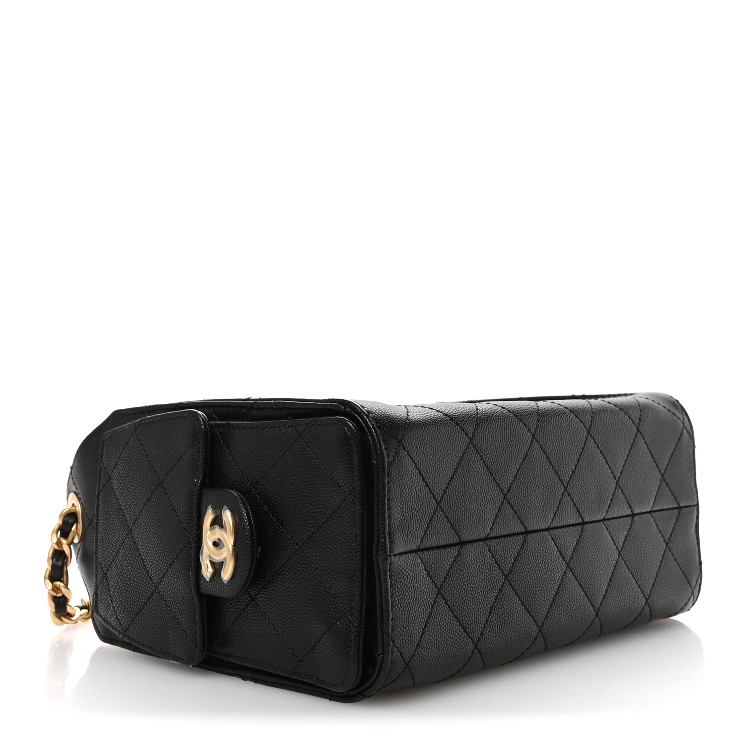 Caviar Quilted Mini Chanel 25 Handbag Black - Image 4