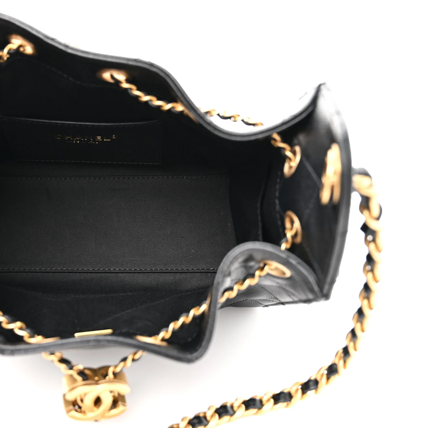 Caviar Quilted Mini Chanel 25 Handbag Black - Image 5