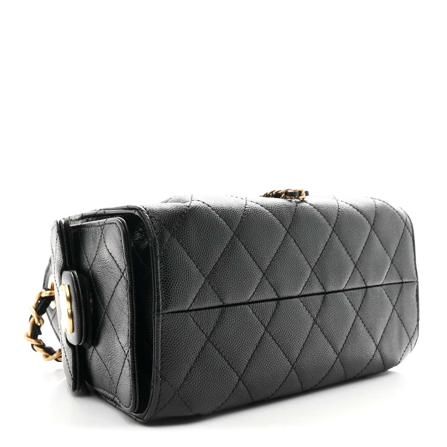 Caviar Quilted Mini Chanel 25 Handbag Black - Image 4