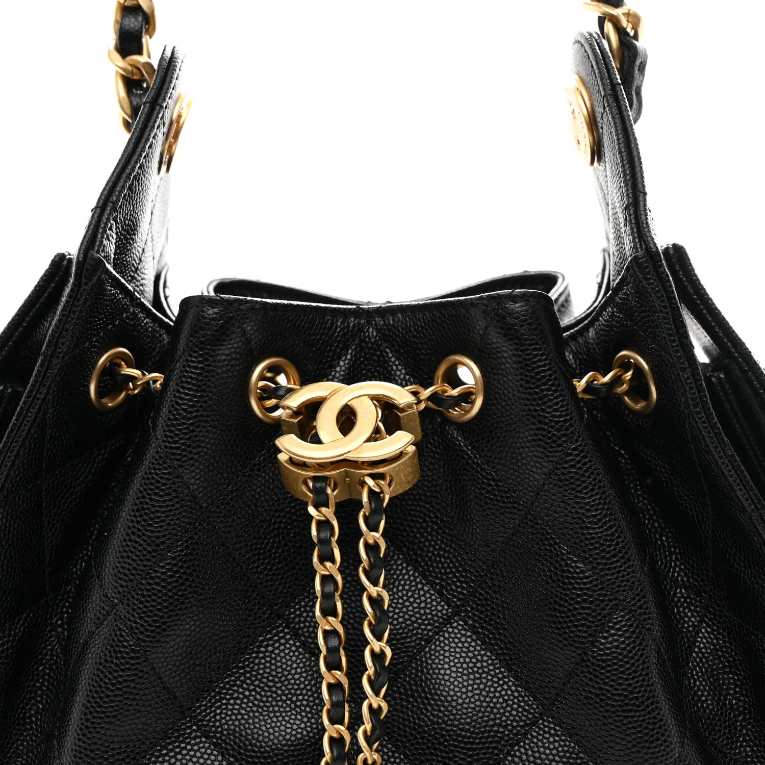 Caviar Quilted Mini Chanel 25 Handbag Black - Image 8