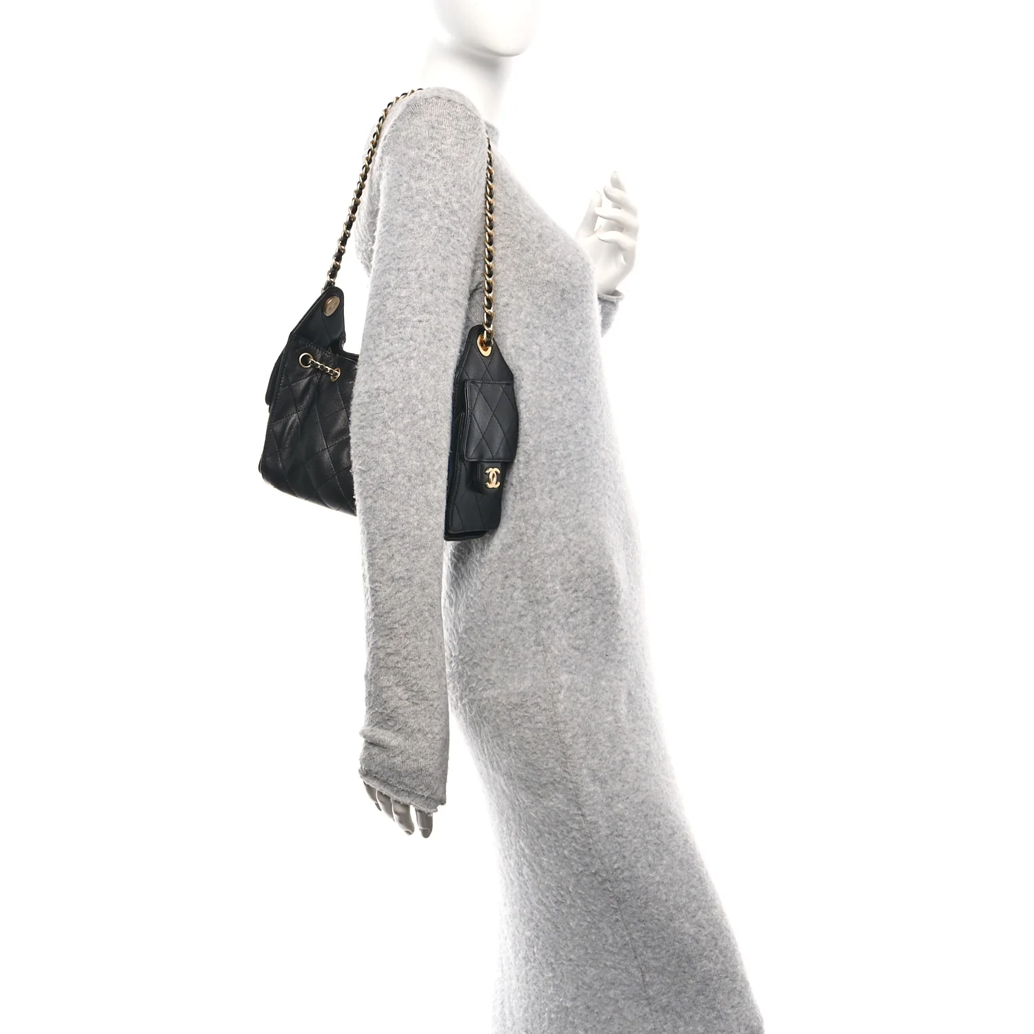 Caviar Quilted Mini Chanel 25 Handbag Black - Image 2