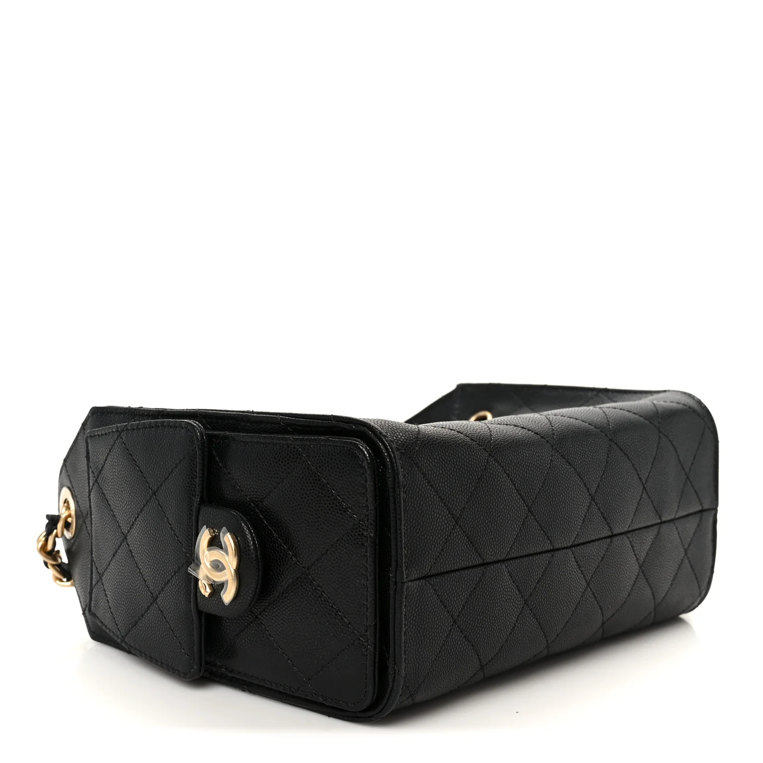Caviar Quilted Mini Chanel 25 Handbag Black - Image 4