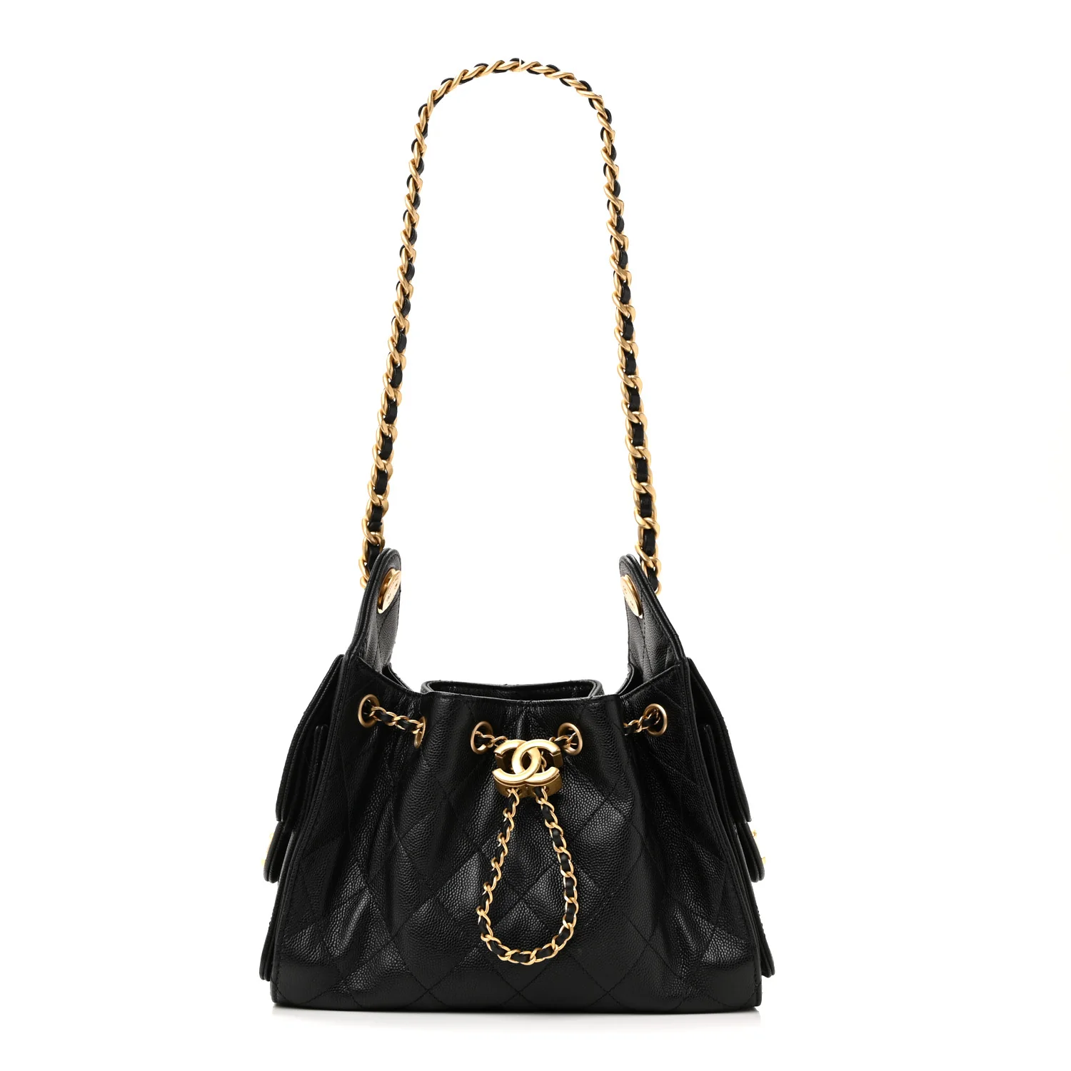 Caviar Quilted Mini Chanel 25 Handbag Black - Image 2