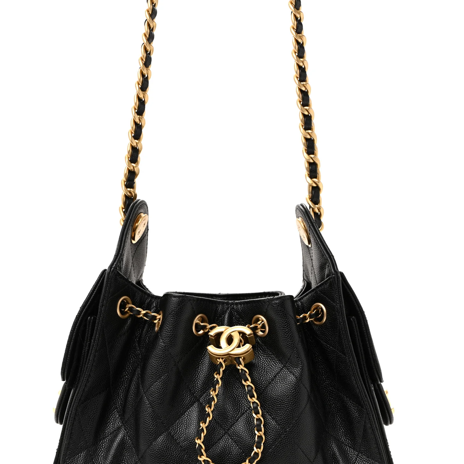 Caviar Quilted Mini Chanel 25 Handbag Black - Image 20