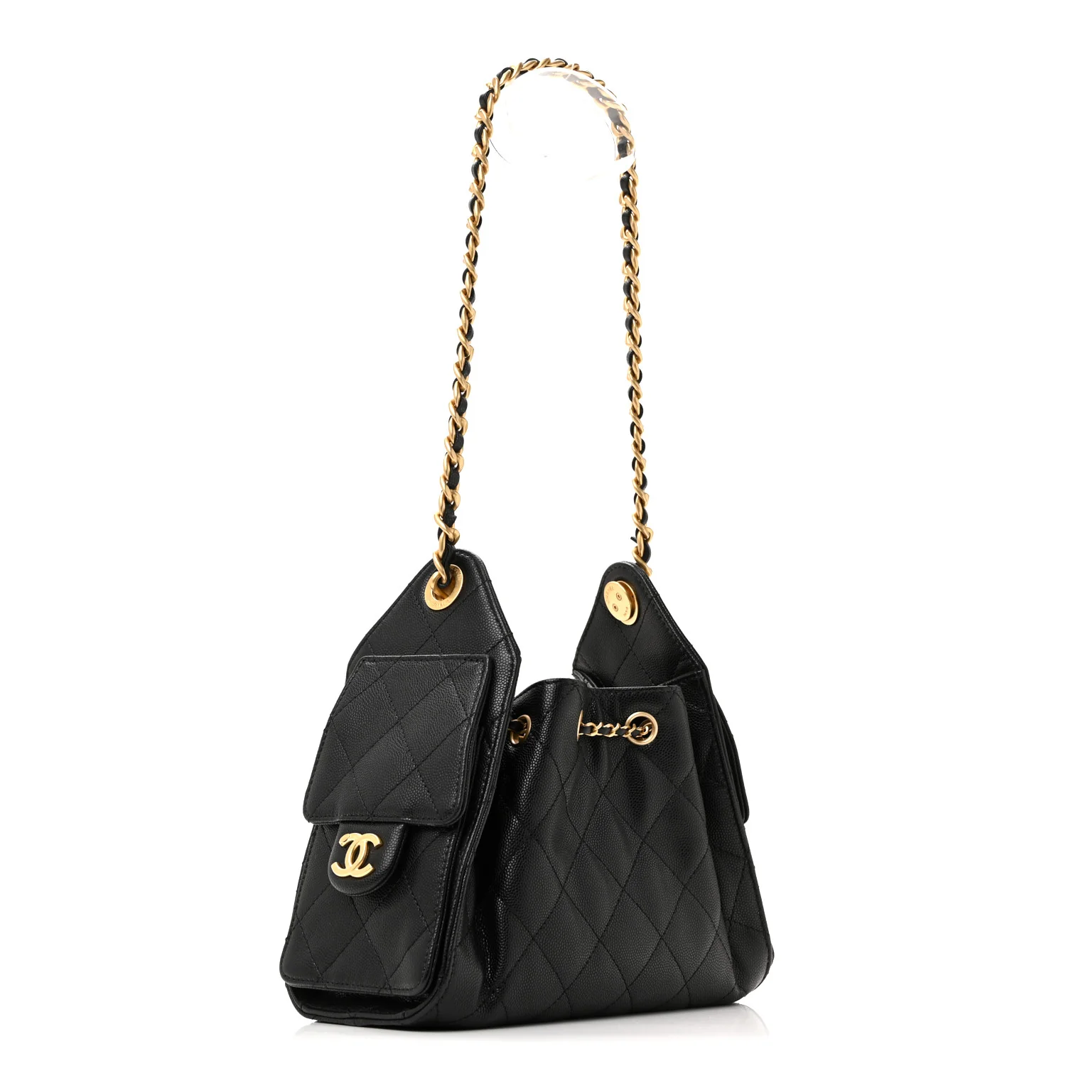 Caviar Quilted Mini Chanel 25 Handbag Black - Image 5