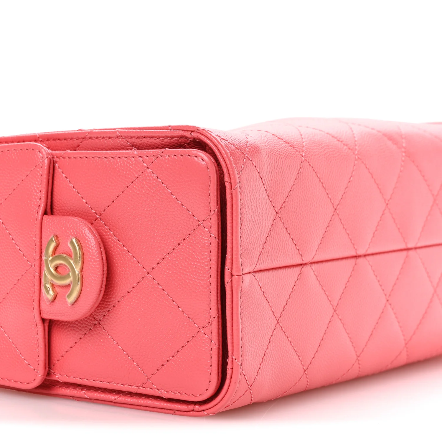 Caviar Quilted Mini Chanel 25 Handbag Coral - Image 9