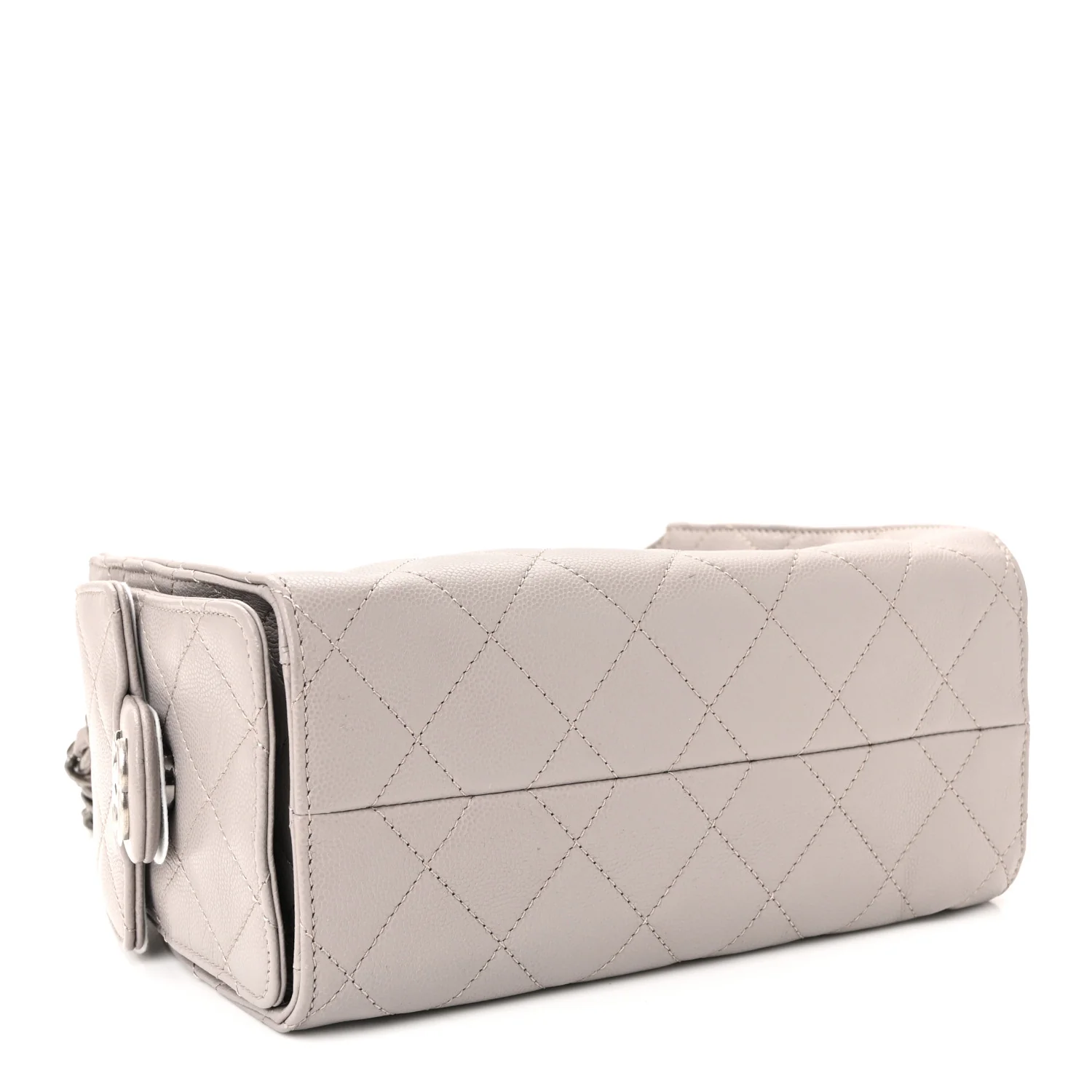 Caviar Quilted Mini Chanel 25 Handbag Dark Grey - Image 4