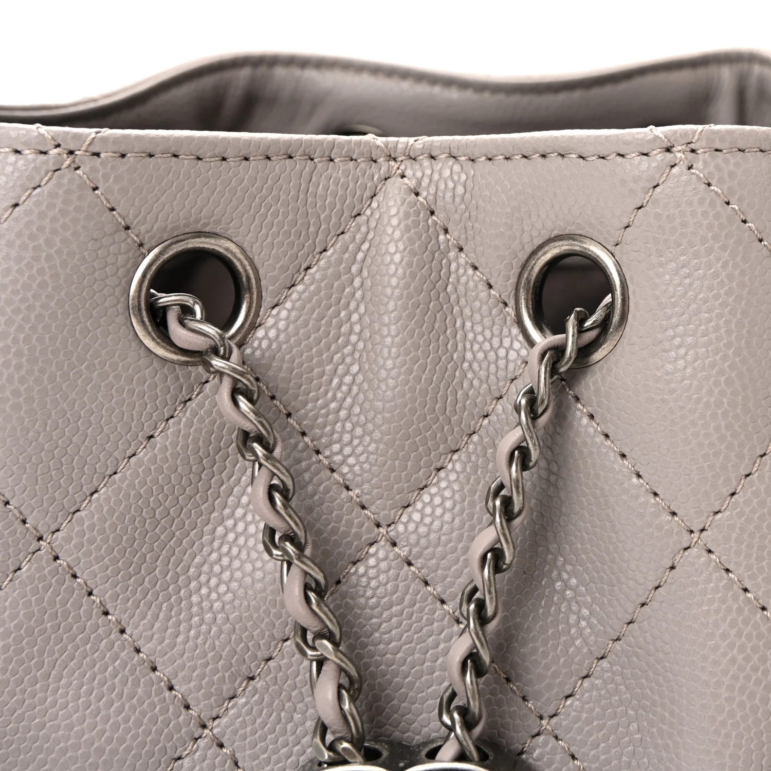 Caviar Quilted Mini Chanel 25 Handbag Dark Grey - Image 8
