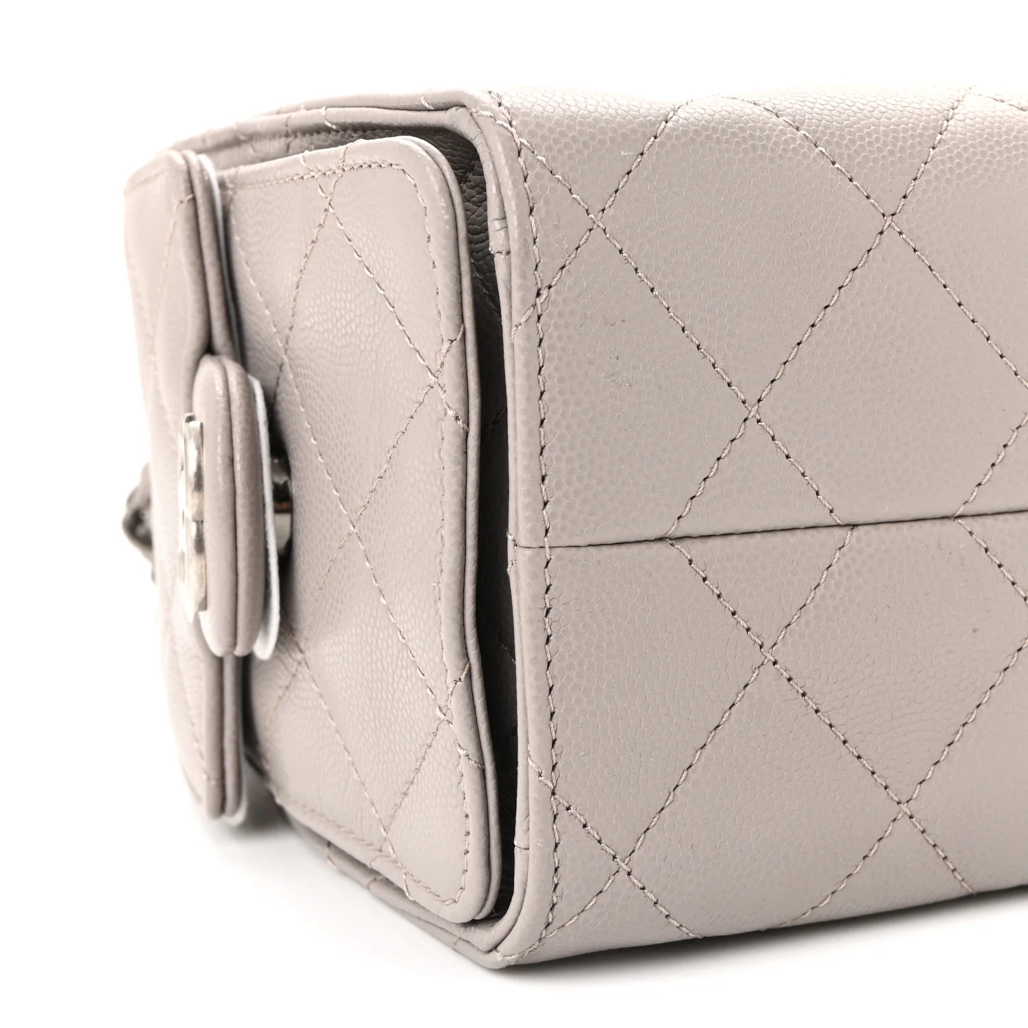 Caviar Quilted Mini Chanel 25 Handbag Dark Grey - Image 9