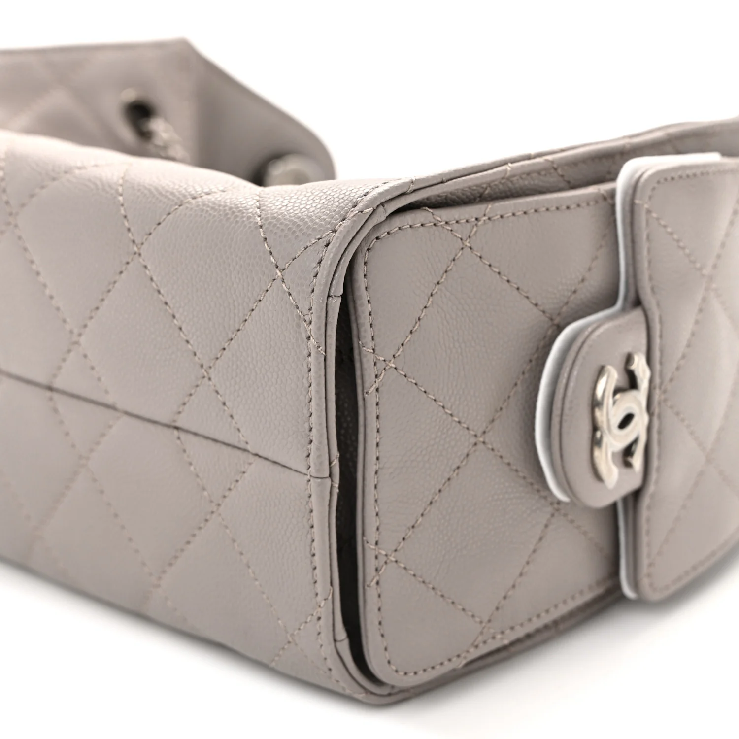 Caviar Quilted Mini Chanel 25 Handbag Dark Grey - Image 10