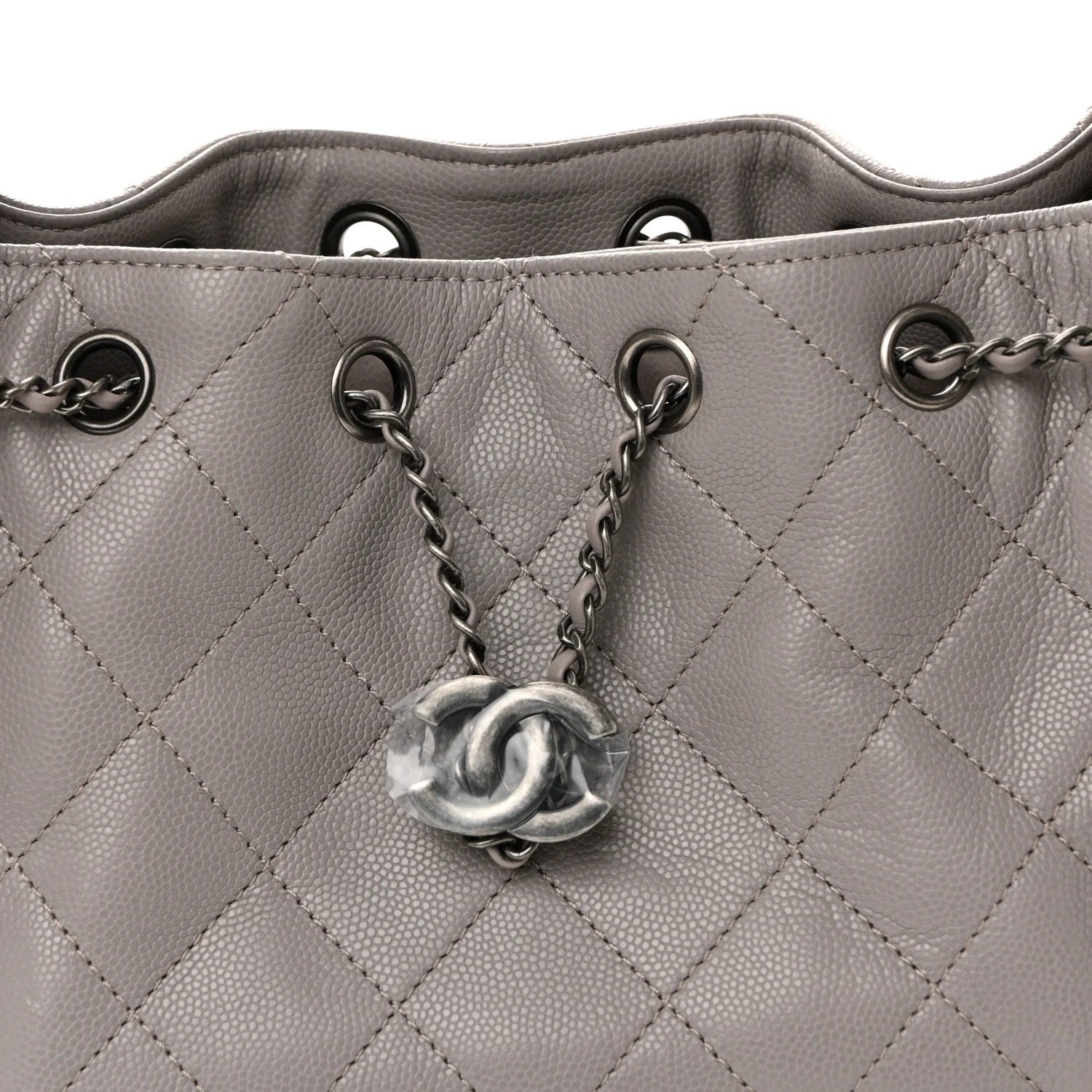 Caviar Quilted Mini Chanel 25 Handbag Dark Grey - Image 8