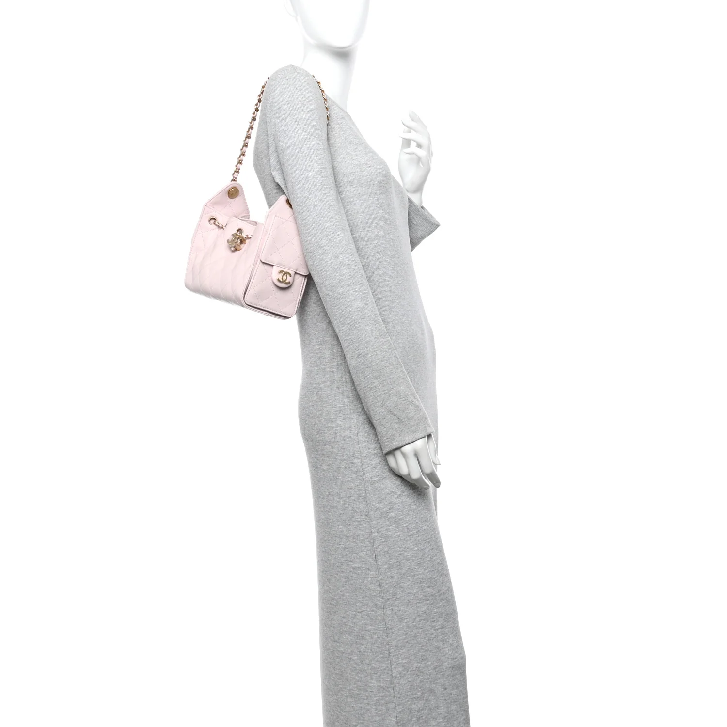 Caviar Quilted Mini Chanel 25 Handbag Light Pink - Image 2