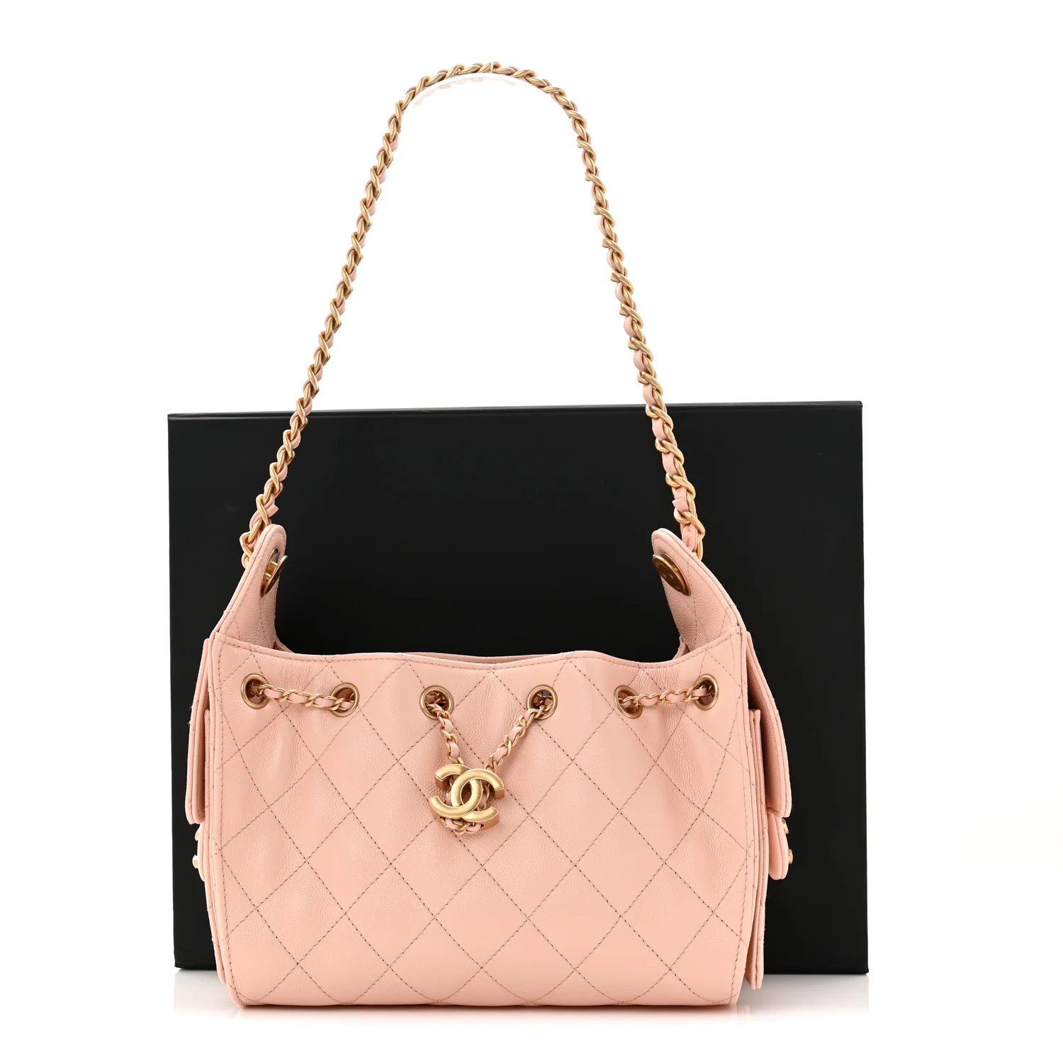 Caviar Quilted Mini Chanel 25 Handbag Light Pink - Image 11