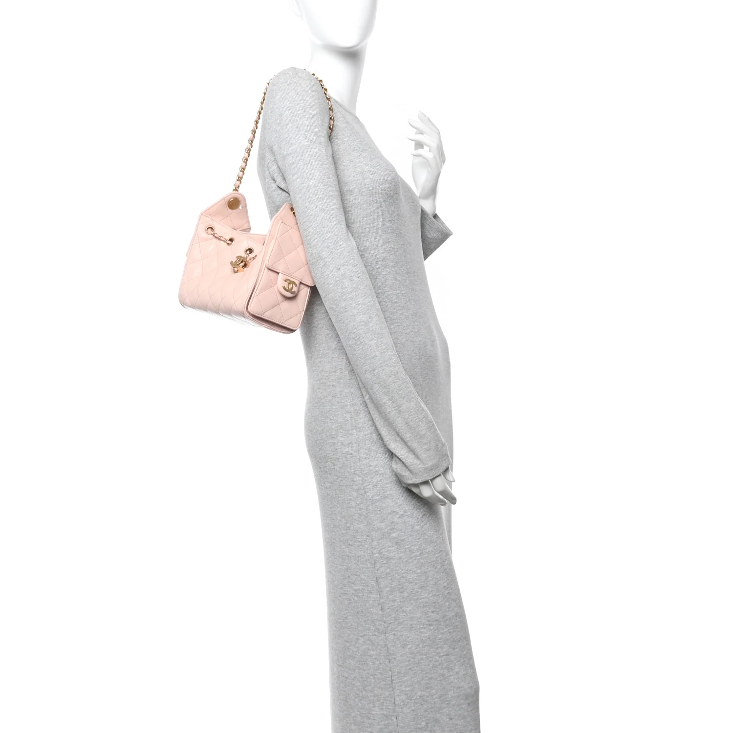 Caviar Quilted Mini Chanel 25 Handbag Light Pink - Image 2
