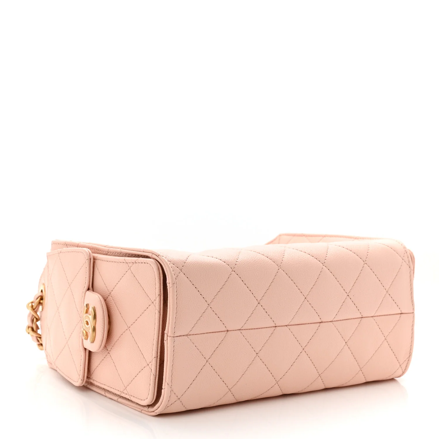 Caviar Quilted Mini Chanel 25 Handbag Light Pink - Image 4