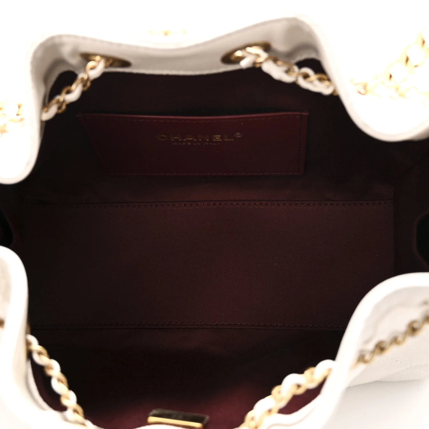 Caviar Quilted Mini Chanel 25 Handbag White - Image 5