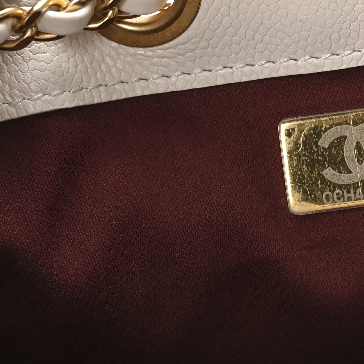 Caviar Quilted Mini Chanel 25 Handbag White - Image 12