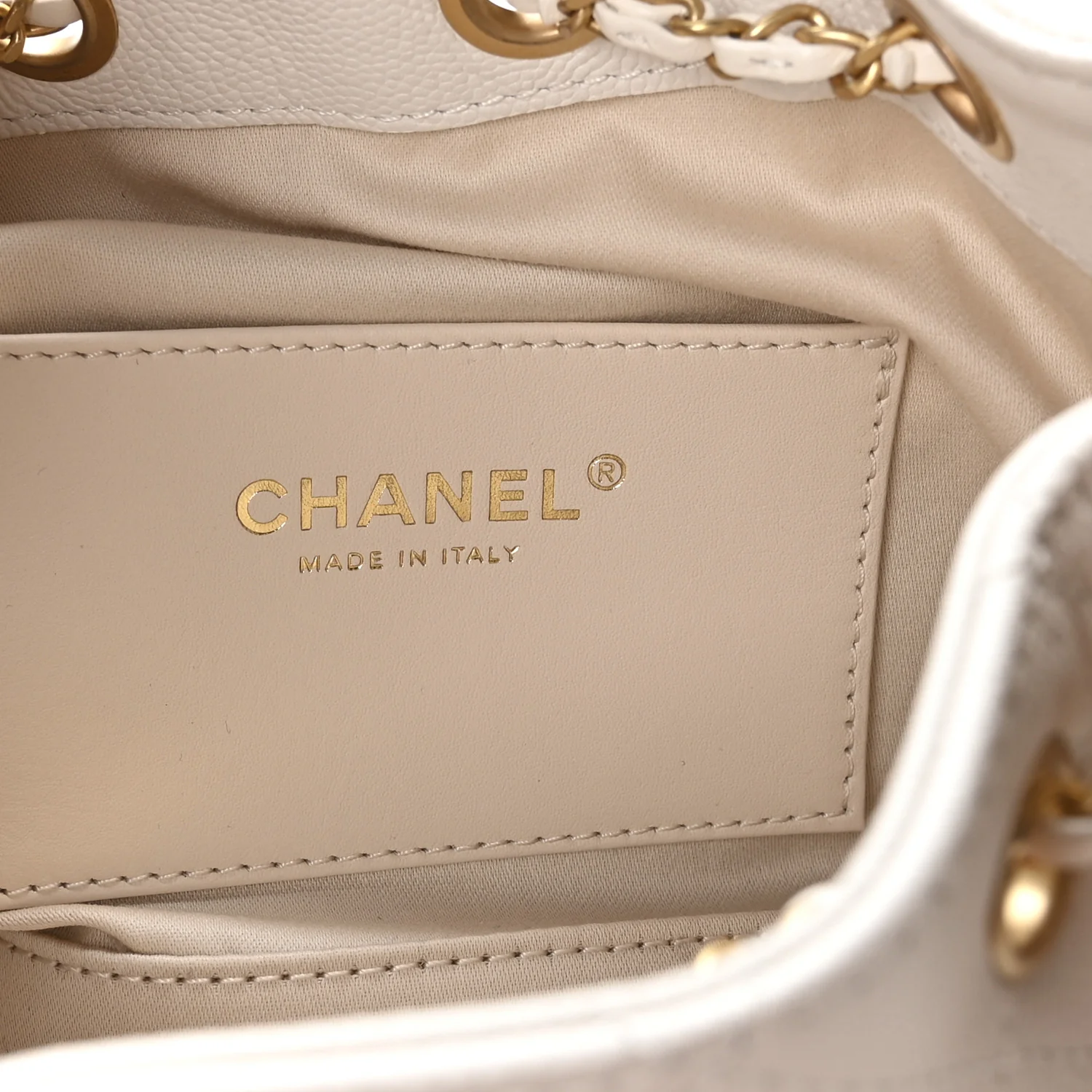 Caviar Quilted Mini Chanel 25 Handbag White - Image 11
