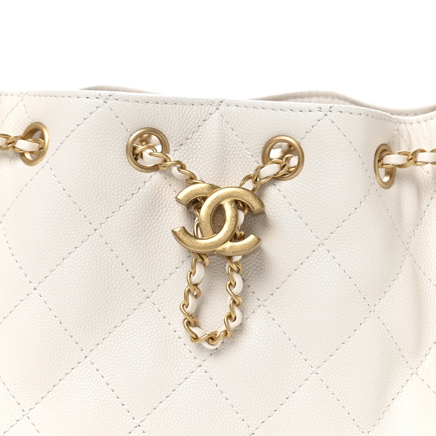 Caviar Quilted Mini Chanel 25 Handbag White - Image 15