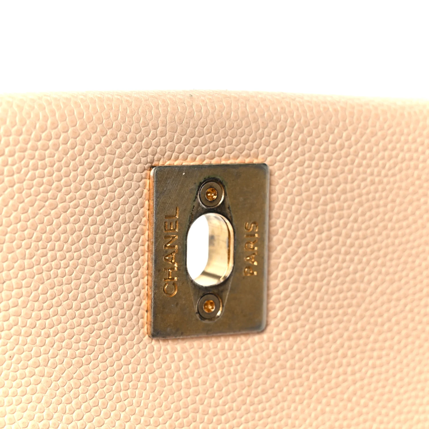 Caviar Quilted Mini Coco Handle Flap Beige - Image 7