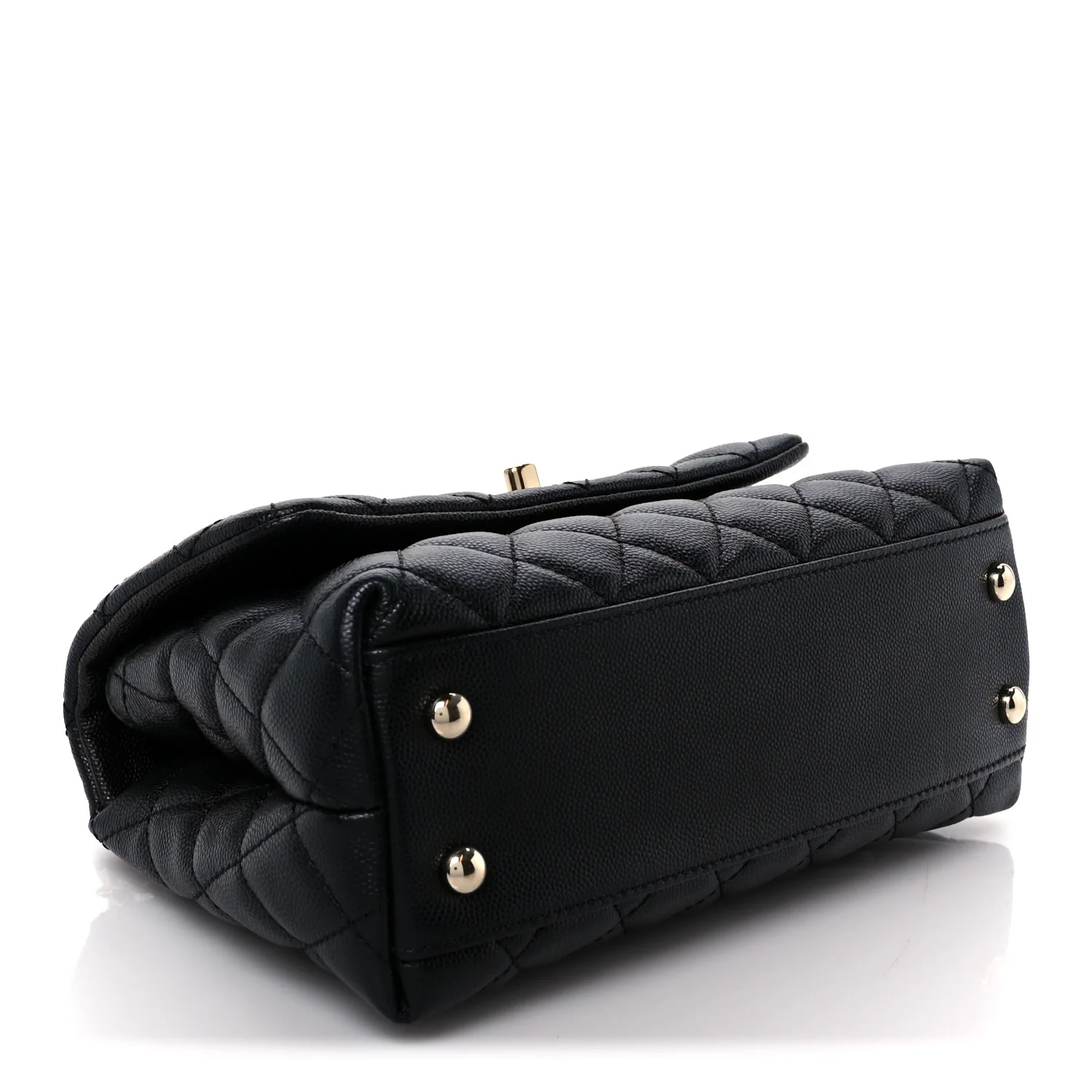 Caviar Quilted Mini Coco Handle Flap Black - Image 4