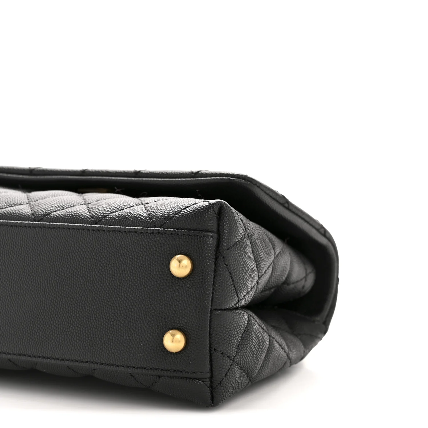 Caviar Quilted Mini Coco Handle Flap Black - Image 10