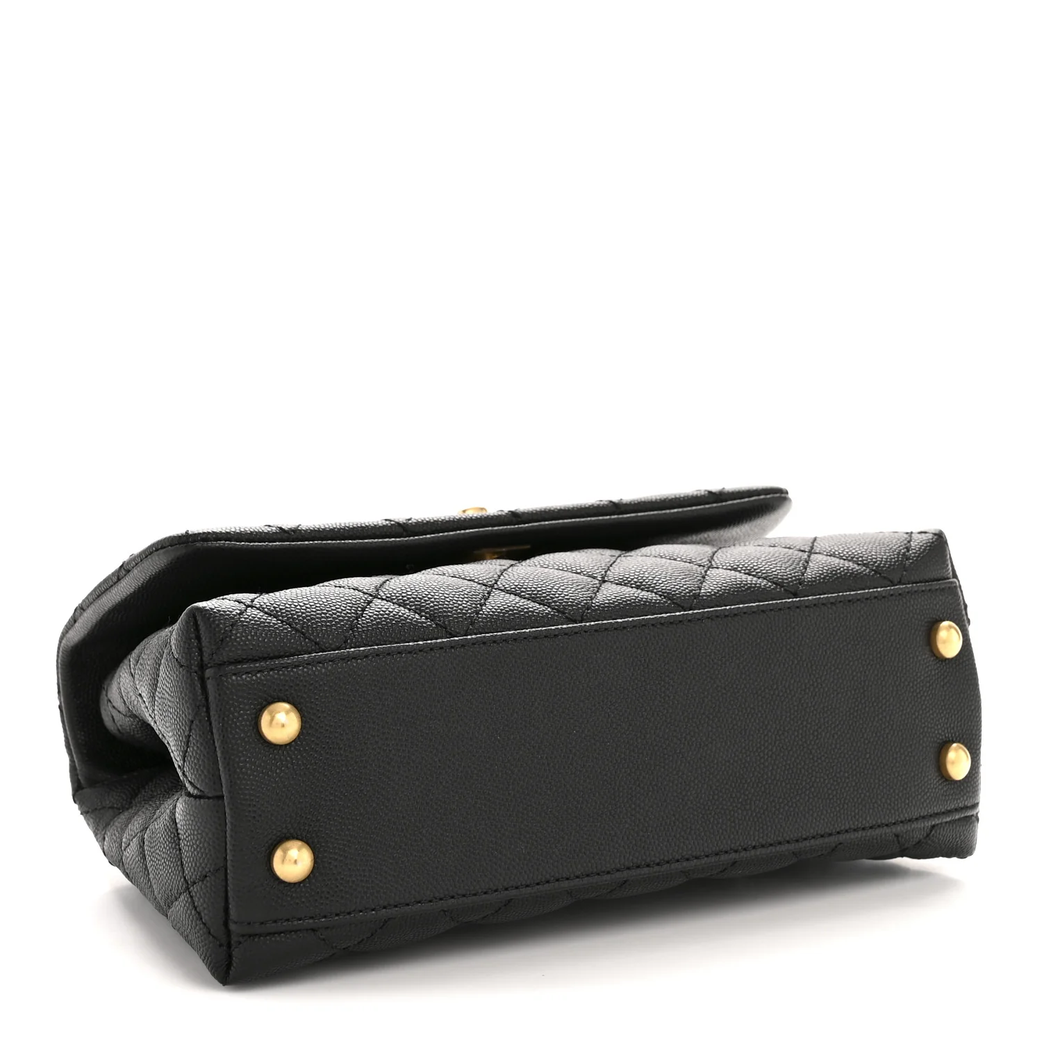 Caviar Quilted Mini Coco Handle Flap Black - Image 4
