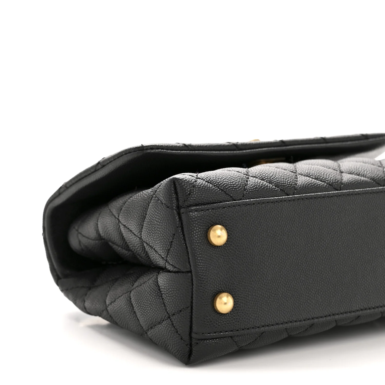 Caviar Quilted Mini Coco Handle Flap Black - Image 9