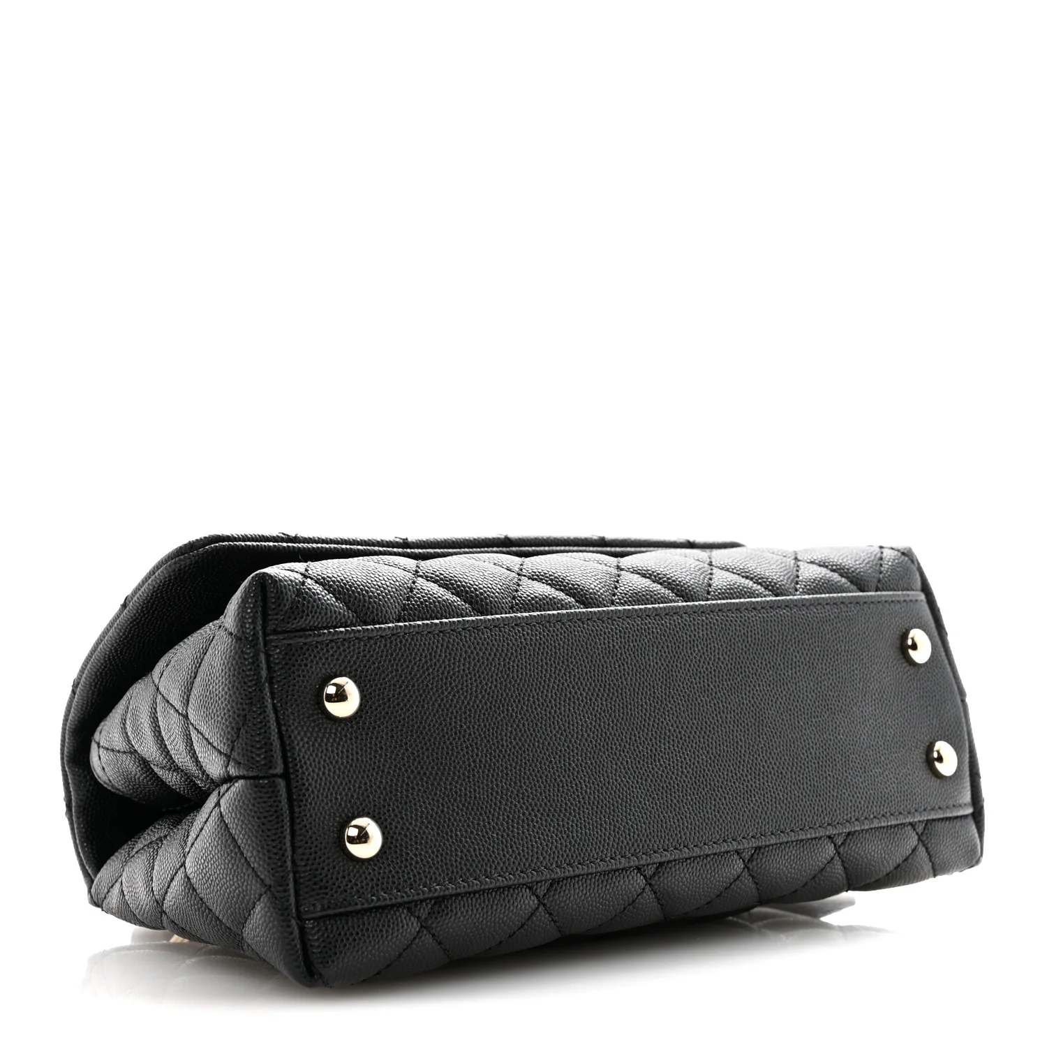 Caviar Quilted Mini Coco Handle Flap Black - Image 4
