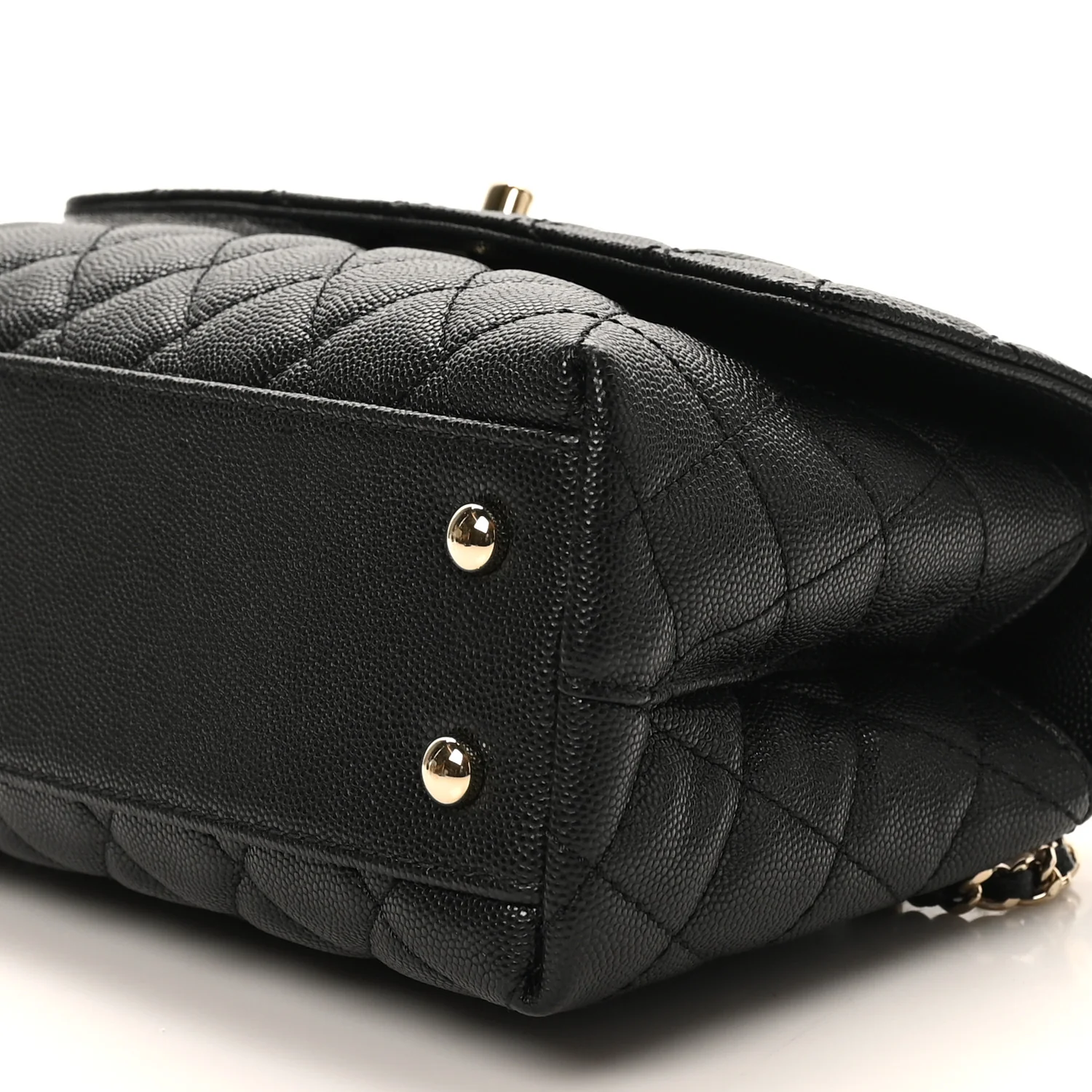 Caviar Quilted Mini Coco Handle Flap Black - Image 10