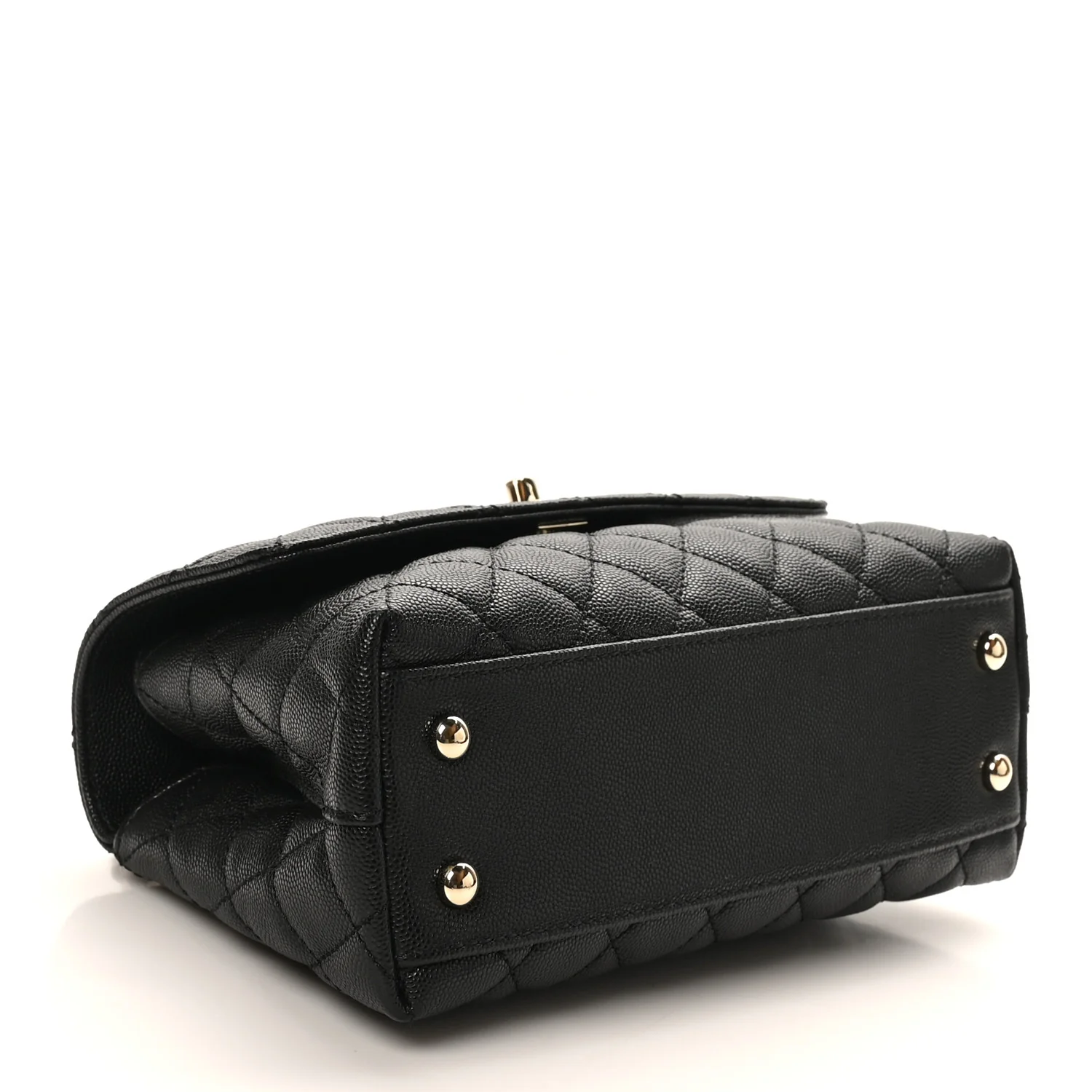 Caviar Quilted Mini Coco Handle Flap Black - Image 4