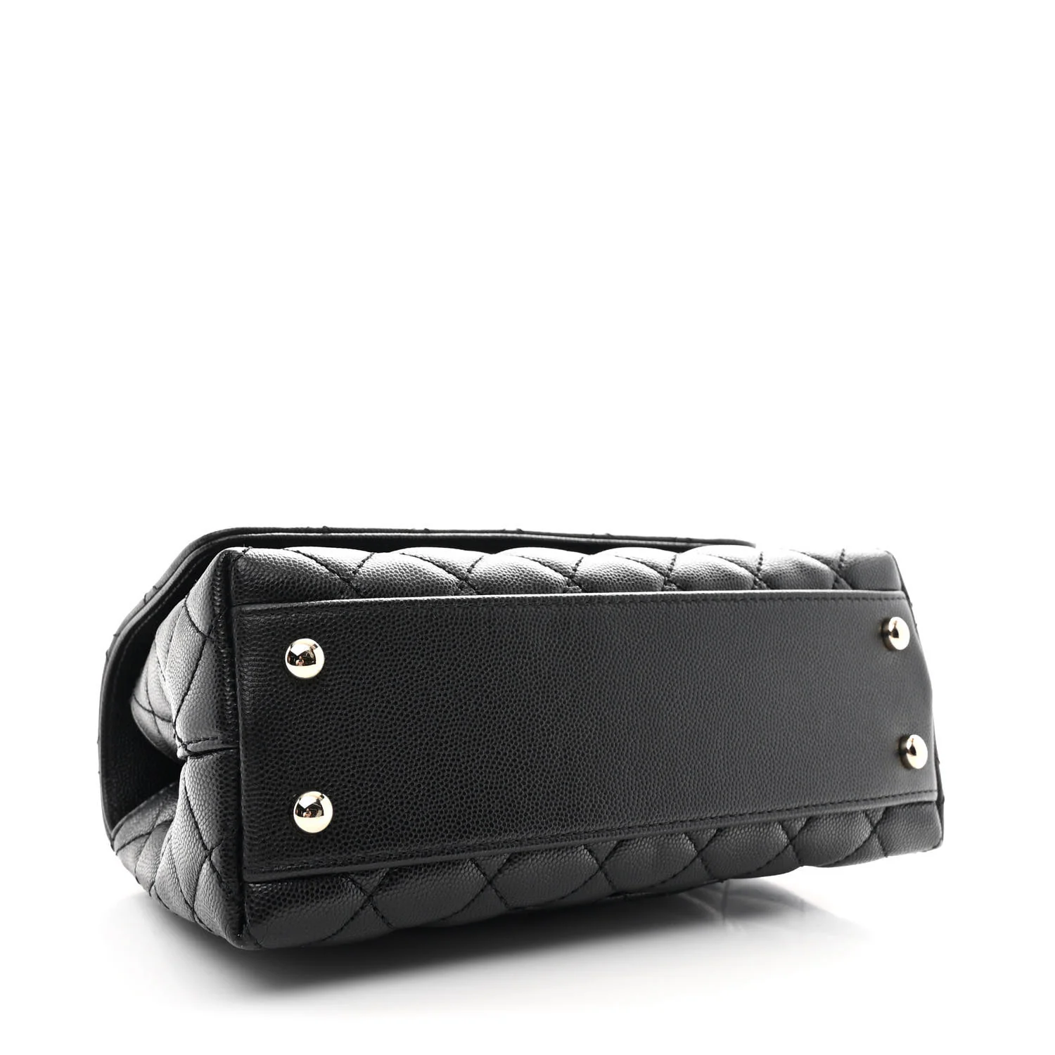 Caviar Quilted Mini Coco Handle Flap Black - Image 4