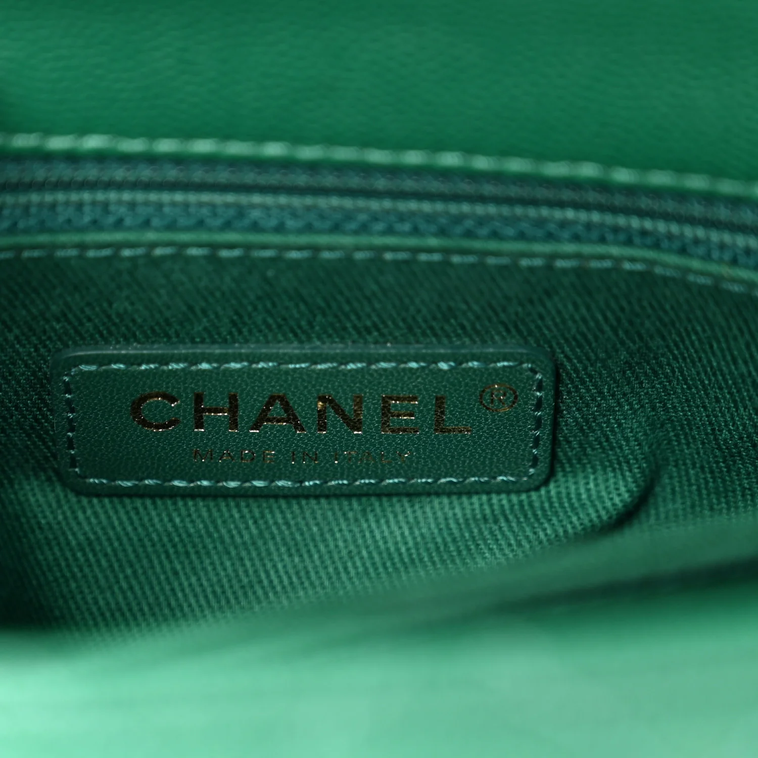 Caviar Quilted Mini Coco Handle Flap Green - Image 6