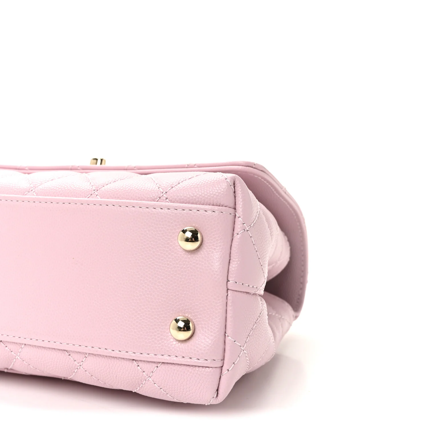 Caviar Quilted Mini Coco Handle Flap Light Pink - Image 10